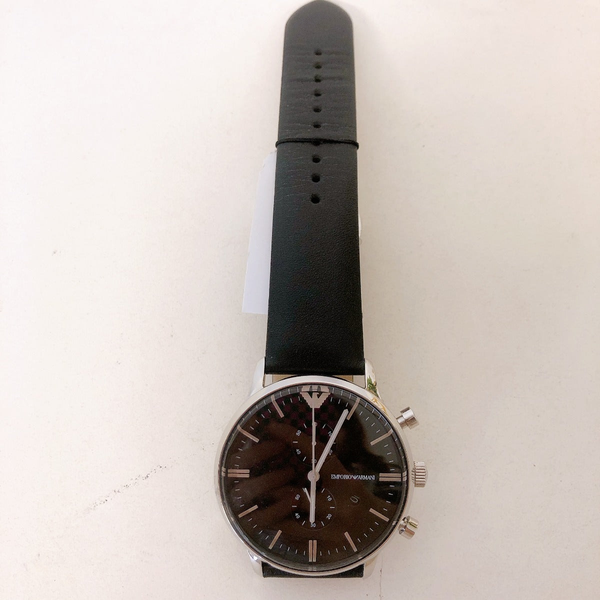 Emporio Armani AR0397 Gianni Chronograph Leather Strap Men's Watch:(new without tag) Emporio Armani AR0397 Gianni Chronograph Leather Strap Men's Watch:(new without tag)